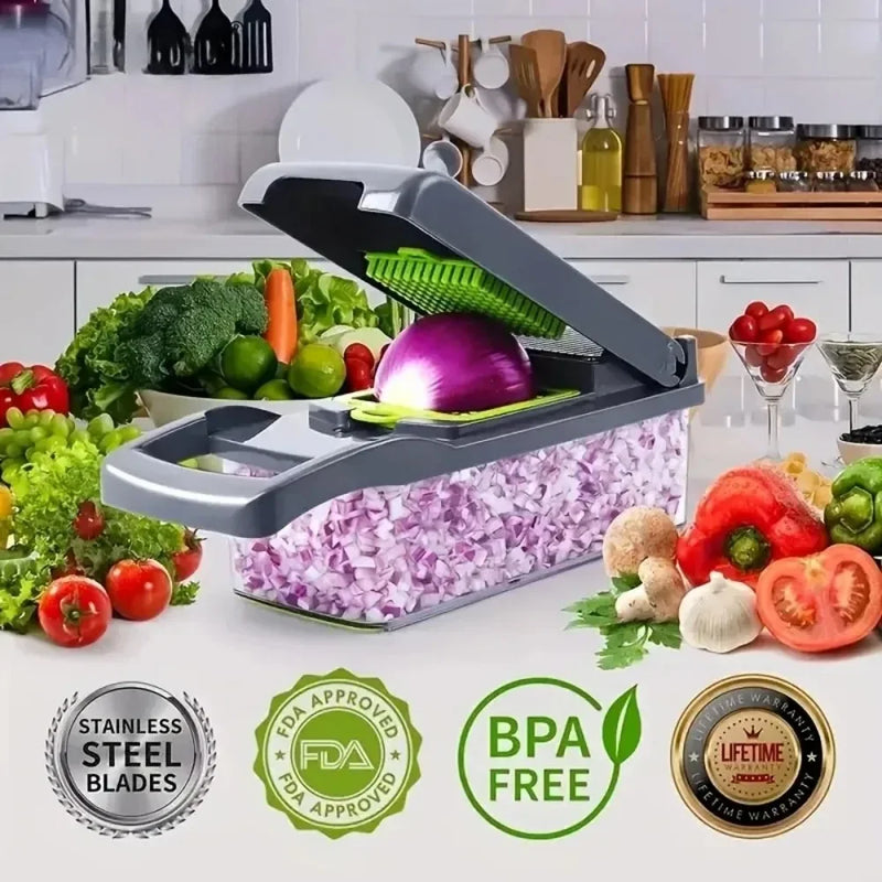 Cortador Multifuncional de Legumes 12 em 1